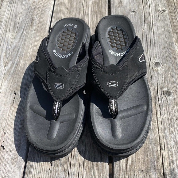 Vintage Y2K Skechers G-Tech Black Thong Trail Sandals Womens size 8‎ - Picture 1 of 7
